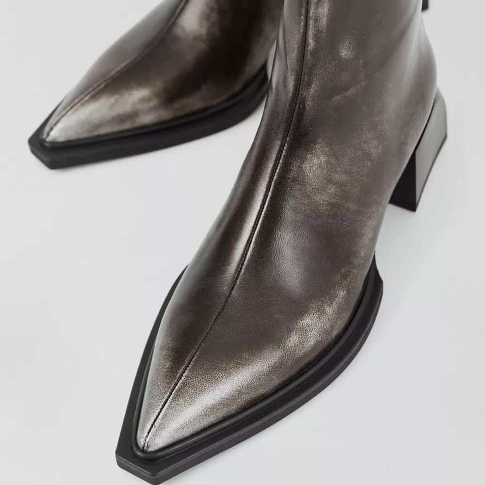 Vagabond Metallic Ankle Boots - Picture 4 of 14